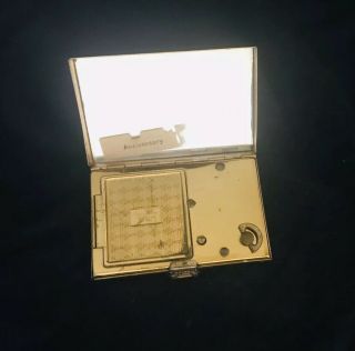 Vintage Elgin American Powder Mirror Compact Case Music Box Not USA 3