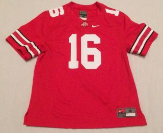 Nike Team Nike Ohio State Buckeyes Red 16 Football Jersey Youth Size Medium