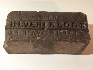 Indianapolis Motor Speedway Brick - Culver Block May 21,  1901
