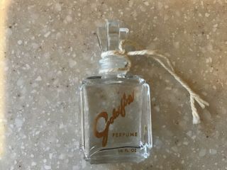 Vintage Miniature Perfume Goldfire France Emtpy Bottle With Stopper 1/4 Oz