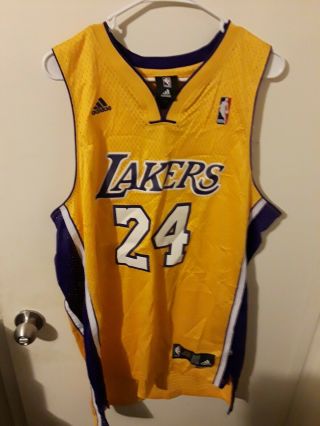 Adidas Kobe Bryant Los Angeles Laker 24 Nba Basketball Jersey Size L,  2