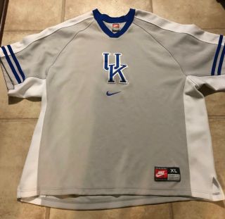Authentic Nike University Of Kentucky Basketball Warmup Shooting Shirt Jersey Xl