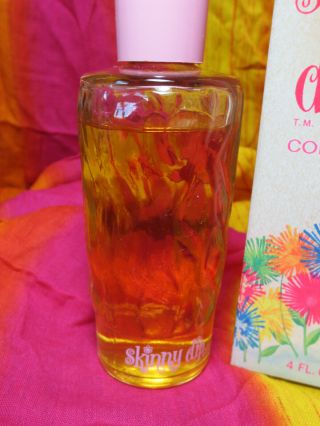Vintage Ladies Flower Power Cologne - Skinny Dip With Contents