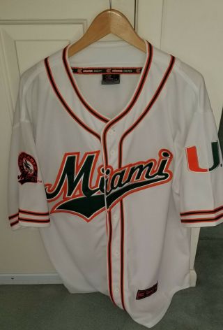 Miami Hurricanes Baseball Jersey Size Xl