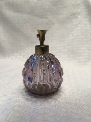 Vintage Iw Rice Vintage Purple Perfume Pump Spray Bottle