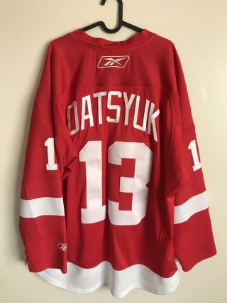Pavel Datsyuk Authentic Reebok Detroit Red Wings Hockey Jersey 2xl 13