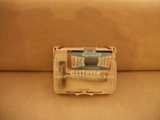 Vintage Gillette Razor In Plastic Case With Extra Blades - - Pat.  Off.  3