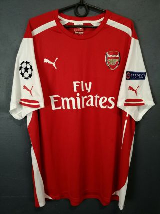Puma Fc Arsenal 2014/2015 Champions League Football Soccer Shirt Jersey Size 3xl