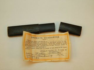 Vintage Shumate No.  850 Straight Razor Case - Case Only Receipt 1920