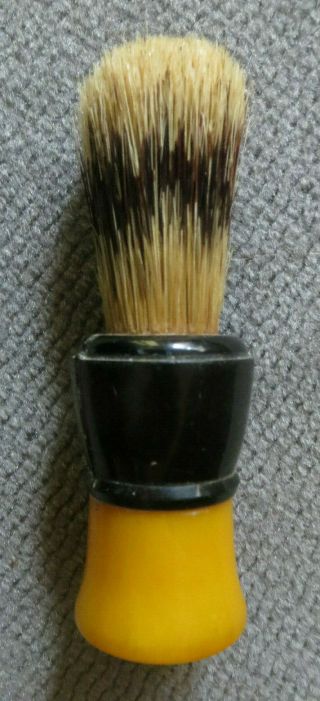 Vintage Rubberset Shaving Brush - Butterscotch Catalin/bakelite Base