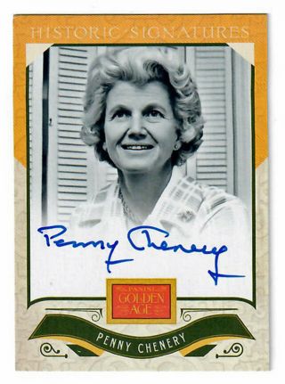 Penny Tweedy Chenery - Hand Signed Panini Golden Age Sports Card - Secretariat