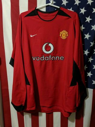 Vintage Nike Manchester United Long Sleeve Jersey Size Xl,  Authentic Nike Jersey