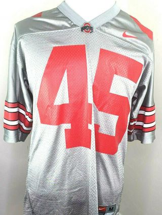 Nike Mens Medium Gray Red Ohio State Buckeyes 45 Archie Griffin Football Jersey