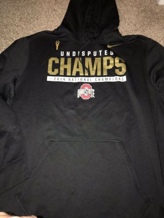Ohio State Buckeyes 2014 National Champions Nike Black Hoodie Sweatshirt Xxl