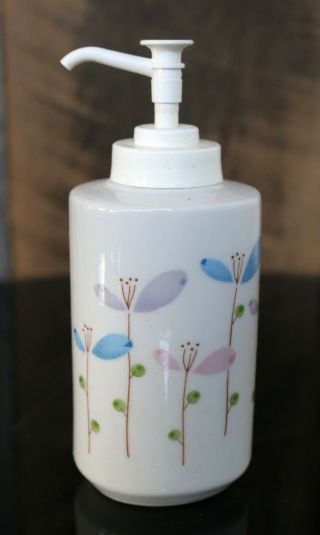 Takahashi Petal White Porcelain Soap Dispenser Lotion Pump Bottle