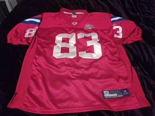 Wes Welker England Patriots 50th Anniversary Reebok Sewn Jersey Red Size 54