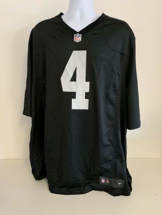 Derek Carr Oakland Raiders Nfl Nike On Field Jersey Size 3xlarge Black