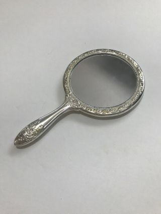 Vintage Silver Plated Godinger Silvert Art Co.  Ltd Handheld Vanity Mirror