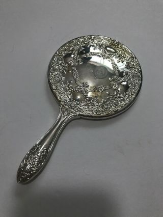 Vintage Silver Plated Godinger Silvert Art Co.  Ltd Handheld Vanity Mirror 2