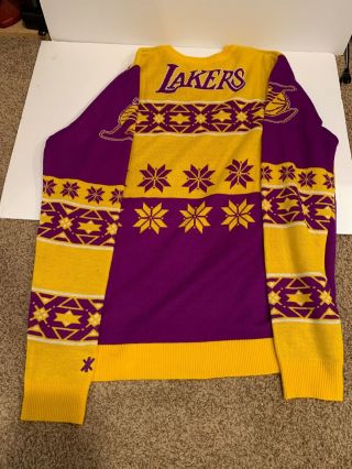 Los Angeles Lakers Crew Neck Ugly Christmas Sweater XL 2