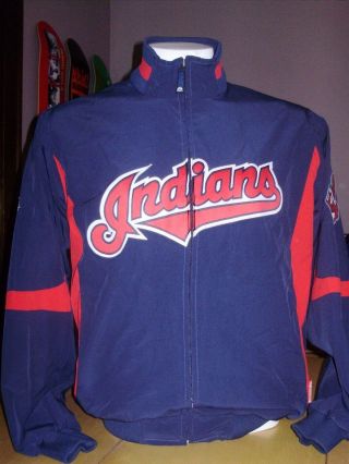 Cleveland Indians Authentic Majestic Dugout Jacket W/ Chief Wahoo Patch