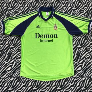 Vtg 1998 - 1999 Adidas Demon Internet Fulham F.  C.  Soccer Jersey Xl 90’s