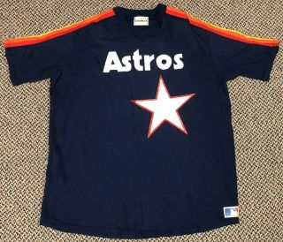 Vintage 70s 80s Medalist Sand Knit Houston Astros Baseball Jersey Usa Made Xxl