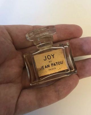 Vintage Joy Jean Patou Miniature Perfume Bottle French Glass Baccarat Collectors 3