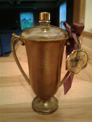 Vintage Artfield Creation York Brass 2 - Handled Perfume Bottle W/original Tag