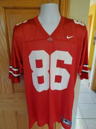Nike The Ohio State Buckeyes Mens Medium Authentic 86 Red Football Jersey