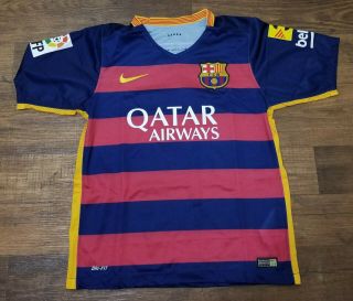Nike Dri - Fit Barcelona Fc Luis Suarez 9 Soccer Jersey Mens Size Small