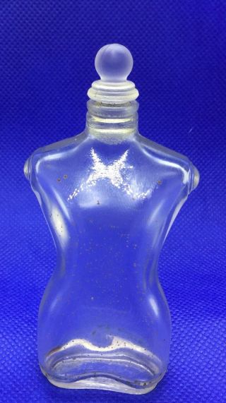 Vtg.  " Shocking " De Schiaparelli 31/2 " Mannequin Perfum Bottle - Empty Collectible