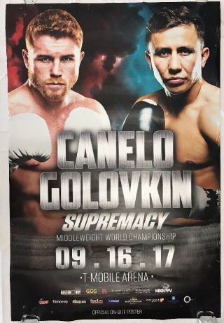 Saul Canelo Alvarez Vs Gennady Ggg Golovkin 24 X 36 Official Fight Poster Boxing