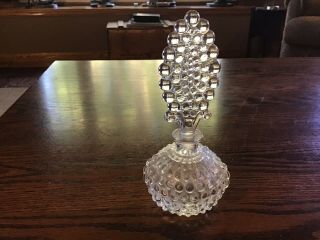Vintage Clear Cut Glass Perfume Bottle With Stopper