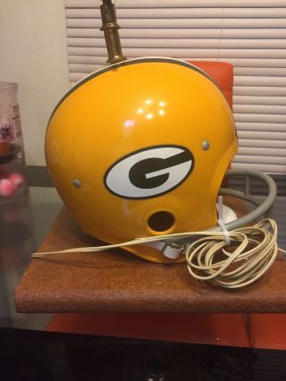 Vintage Green Bay Packers Football Helmet (full Size) Lamp From The 70’s.