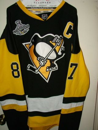 Authentic Reebok Pittsburgh Penguins Sidney Crosby Hockey Jersey Size 54 Xxl