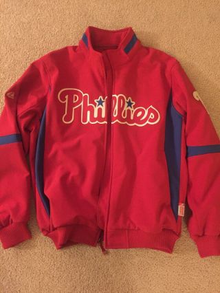 Mlb Majestic Authentic Philadelphia Phillies Therma Base Jacket (large)