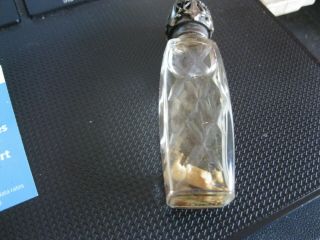 Vintage France Miniature Perfume Bottle Mini With Sterling Top