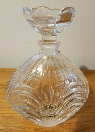 Rcr Royal Crystal Rock Perfume Bottle With Label Measures 5 " Tall 4.  5 " Across