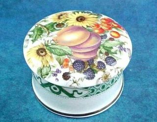 Vintage Porcelain Trinket Dresser Box Bone China England By Crownford York