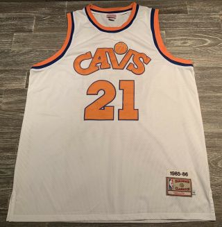 Mitchell Ness Cleveland Cavaliers World B Mens Jersey Size 60 4xl Cavs