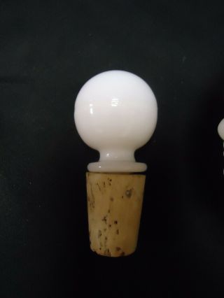 Vintage Fenton Hobnail Milk Glass Perfume Bottle Decanter with Stopper 6 
