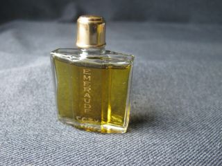 Vintage Emeraude Coty Miniature Perfume Bottle Almost Full