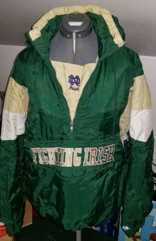Vintage Pro Player Jacket Notre Dame Fighting Irish Football Ncaa X Large