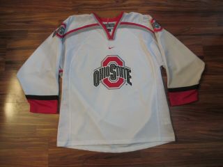 White Nike Ohio State Osu Buckeyes Hockey Jersey - Men 