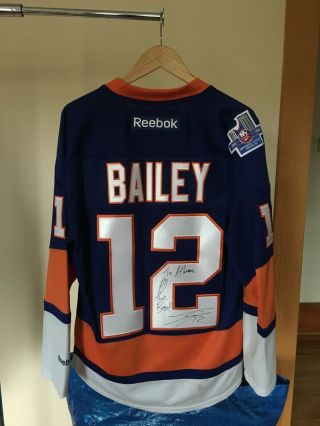 Reebok Autographed Josh Bailey York Islanders Inaugural Season Jersey Blue