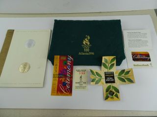 1996 Atlanta Centennial Olympics Opening Ceremony Bag Pin Ticket - Unique Item