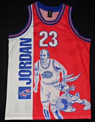 Vtg 1996 Space Jam Michael Jordan Bugs Bunny Basketball Jersey Size Xl