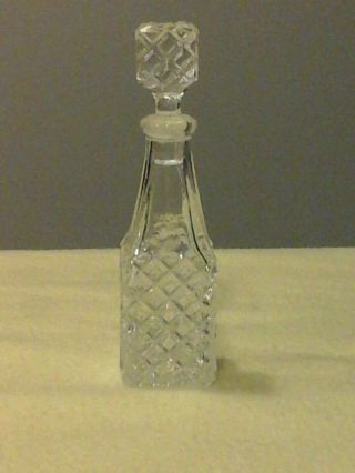 Vanity Perfume Bottle Glass Art Clear Bottle Glass Stopper,  Decorative Decatur