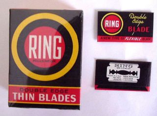 Vintage Ring Vault Box Of 20 De Safety Razor Blades